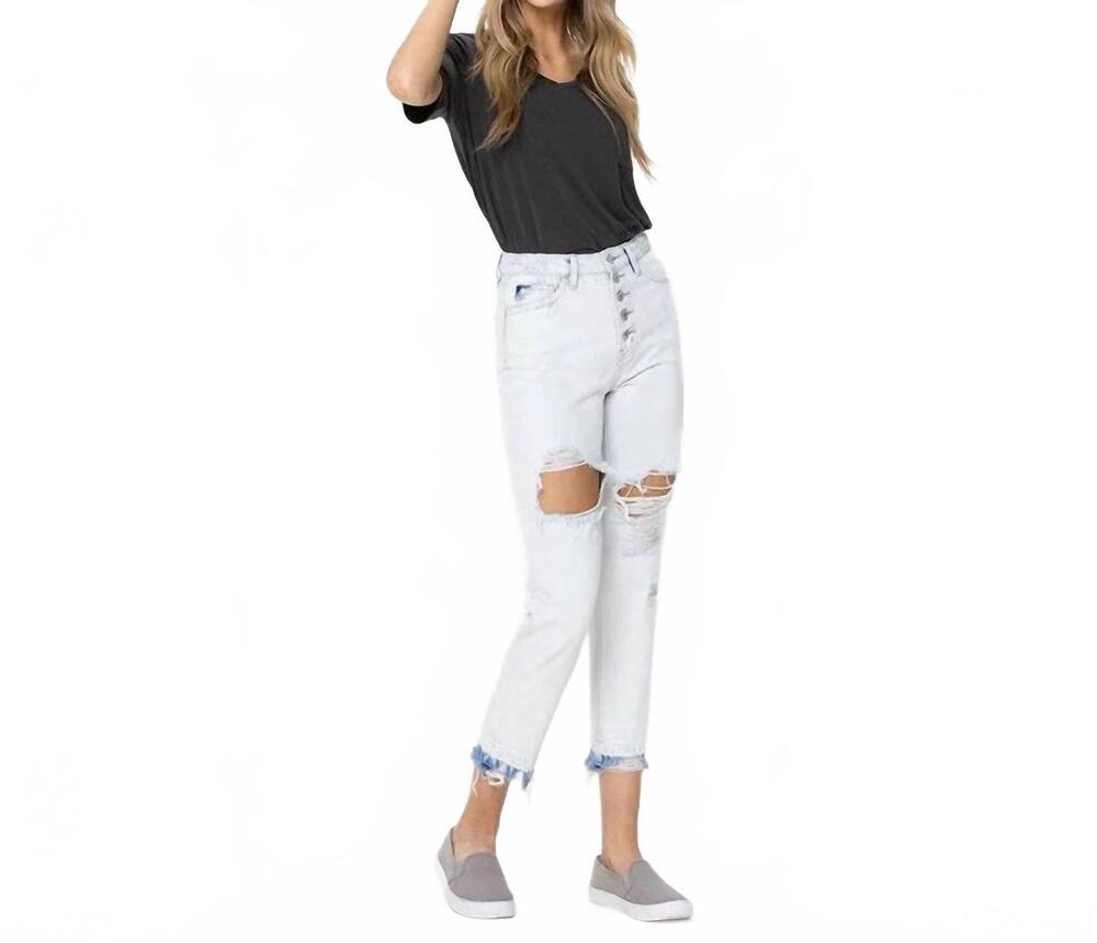 NEW VERVET BY FLYING MONKEY mom vervet jeans in stone dust